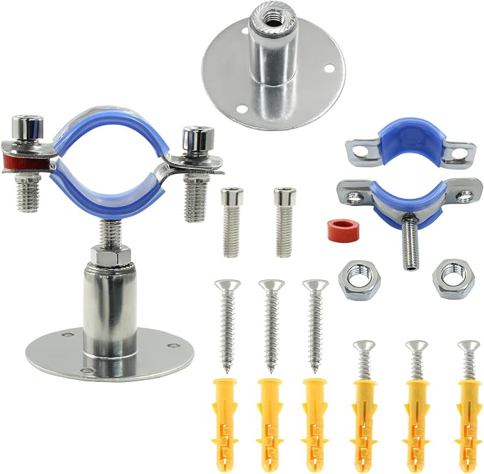 2PCS Wall Mount Ceiling Mount Pipe, - Image 5