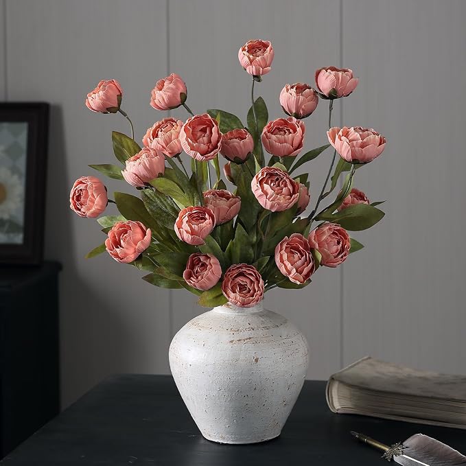 12 Pcs 27" Faux Silk Peony Artificial Flowers Stems - Image 4