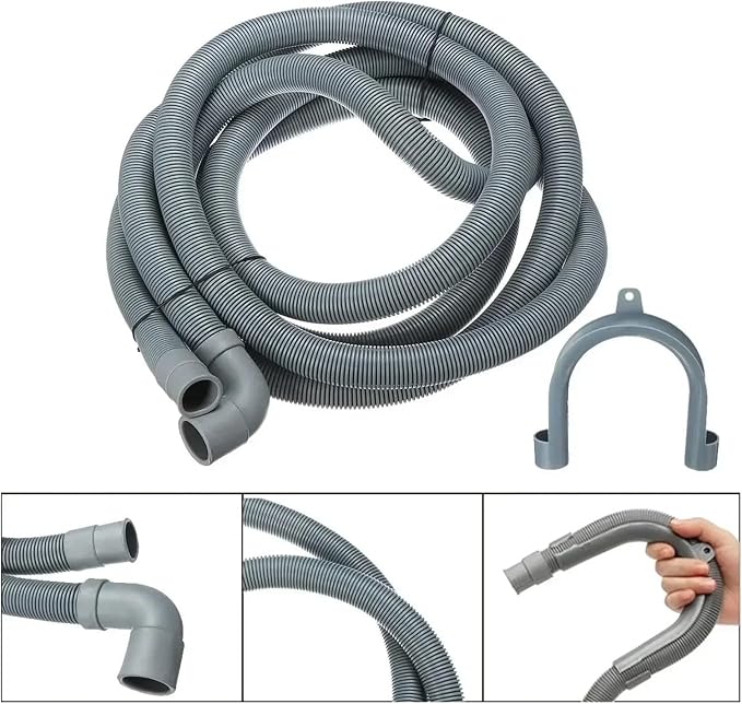 4M Wash Machine Dishwasher Drain Hose Outlet Water Pipe Flexible Extension 22mm - Image 4
