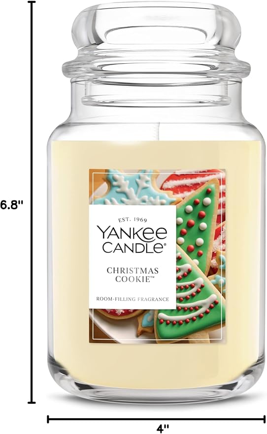 Yankee Candle Christmas Cookie Scented Candle, 22oz Large Jar - Image 9