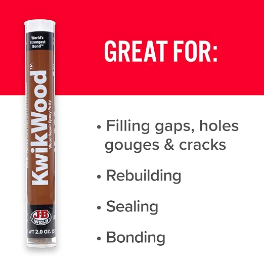 J-B Weld 8258 KwikWood Wood Repair Epoxy Putty Stick-7 inch - Image 3