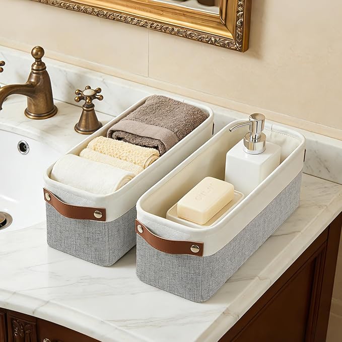 Small Fabric Storage Baskets, Decorative Basket - Image 4