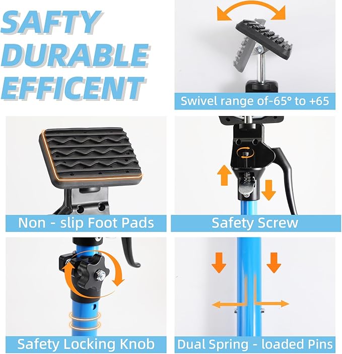 Aluminum Handle Cabinet Jack for Installing Cabinets 1PC, 23.6-45.3 Inches - Image 3