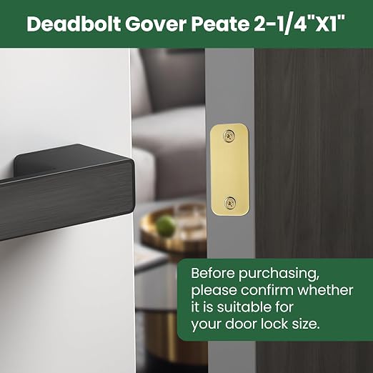 1" x 2-1/4" Door Hole Cover Plate, Stainless Steel Door Strike Filler Plate | - Image 4