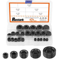 25 Pcs Carbon Steel Pipe Plugs Assortment Set by Rustark