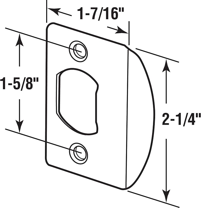 Prime-Line MP2234 Standard Latch Strike, 1-5/8 In., Chrome Plated Finish - Image 2