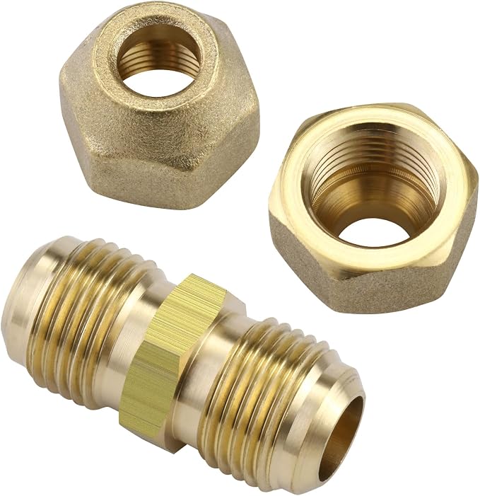 2-Pack 1/4 and 3/8 Inch AC Copper Pipe Extension Connectors | Includes 2 union - Image 8