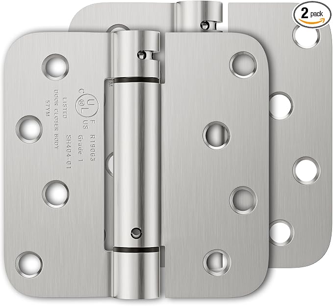 Luxbaro 2 Pack Self Closing Door Hinges 4 Inch, Adjustable Tension | Spring by Luxbaro