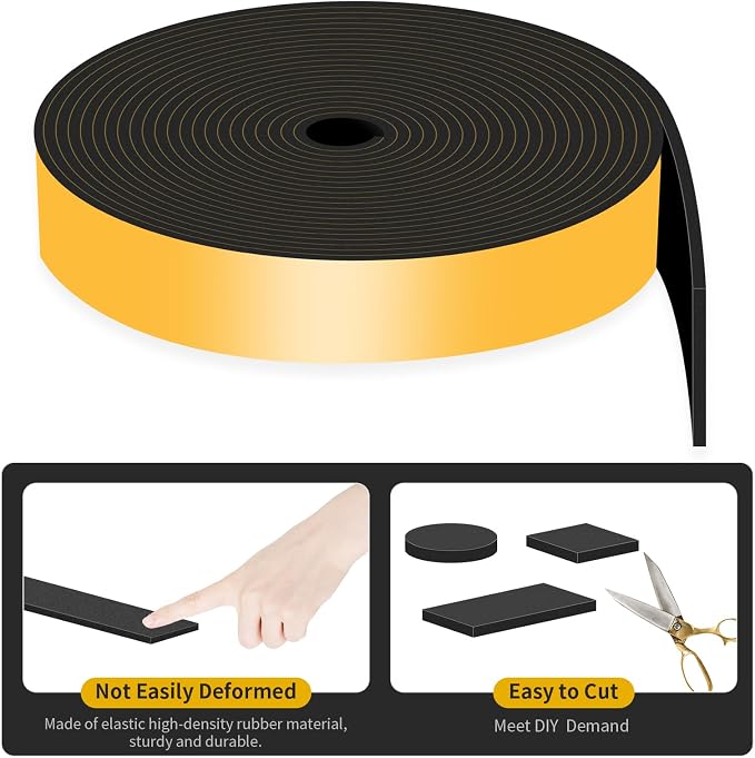 Door Weather Stripping, for Door and Window, 2 in x 1/8 in x 15Ft | Air - Image 6