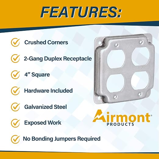 2-Gang Duplex Receptacle Electrical Box Cover - Image 3