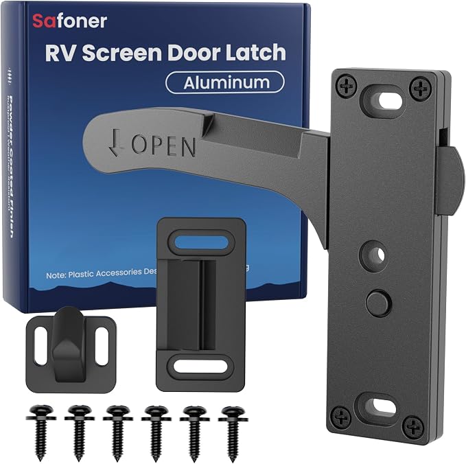 Aluminum Camper Screen Door Latch Left Handle Inside Accessories | Aluminum by Safoner