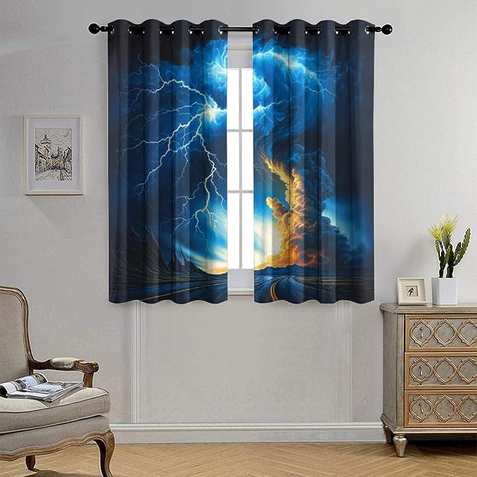 Horror Tornado Clouds Blackout Curtains - Image 4