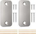 1" x 2-1/4" Door Hole Cover Plate, Stainless Steel Door Strike Filler Plate | by Unknown
