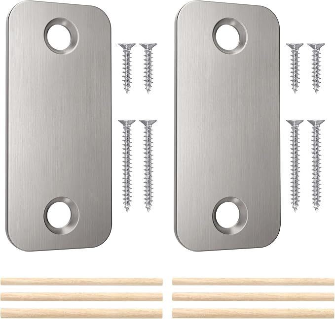 1" x 2-1/4" Door Hole Cover Plate, Stainless Steel Door Strike Filler Plate | by Unknown