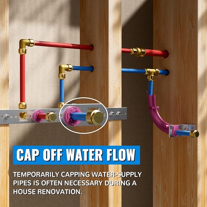 1/2-Inch End Cap, Push-Fit PEX Cap, - Image 3