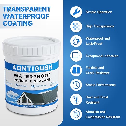 Transparent Waterproof Sealant 35oz, Bonds to roofs, concrete & wood, - Image 4