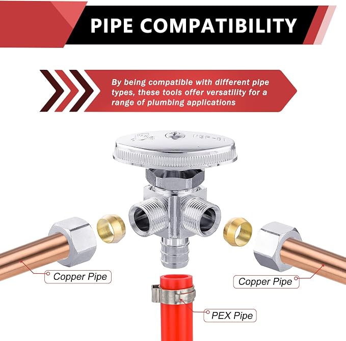 50PCS EFIELD PEX Crimp Angle Stop Valve - Image 4