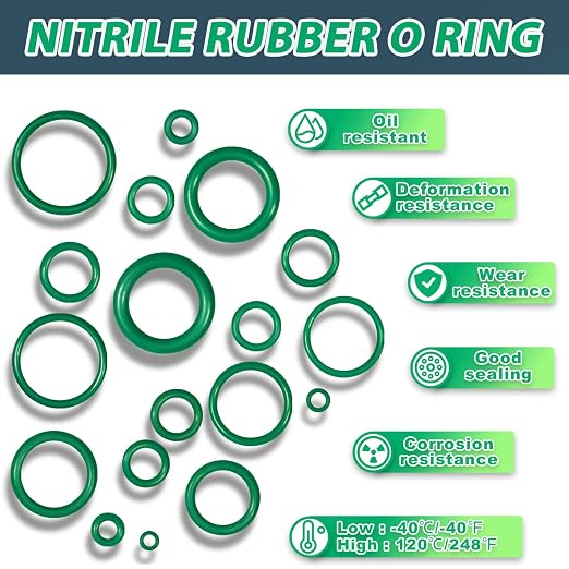 KEZE 595 Pcs Air Conditioning O Ring Kit, 36 Size Seal Rubber O-Rings - Image 6