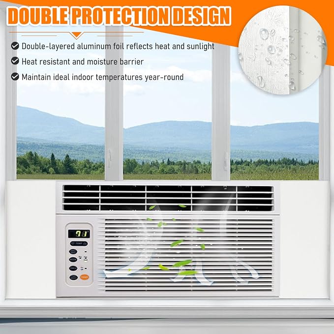 Window Air Conditioner Insulated Foam Panels, Hot air Stop | Side Insulated - Image 5