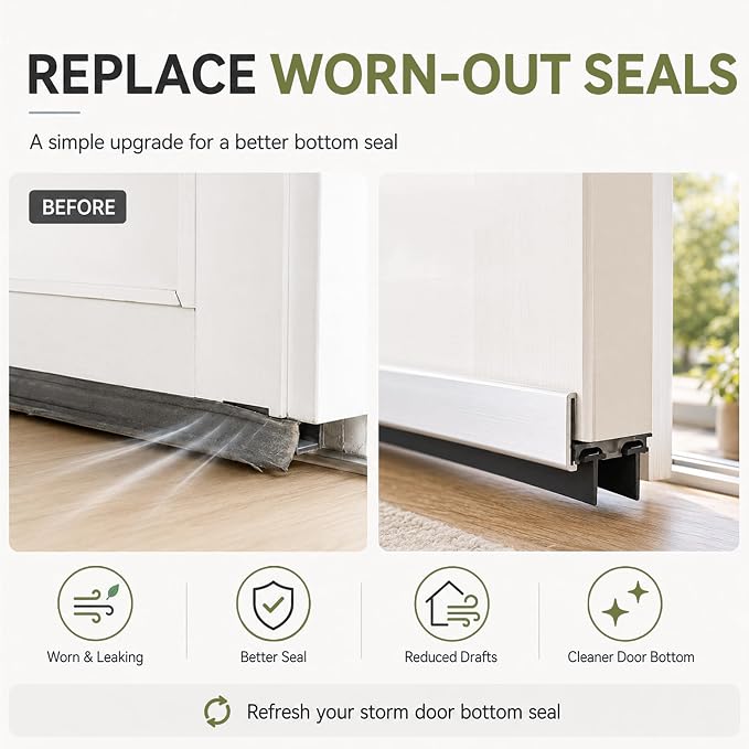 2-Pack Replacement for Andersen Storm Door Bottom Sweep - Image 5