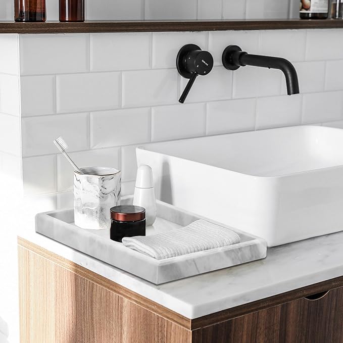 Marble Bathroom Tray, Pure Natural Marble Vanity Tray | marble tray - Image 4