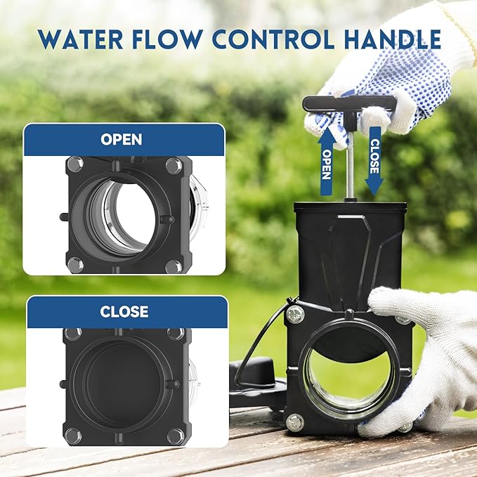 DUMPMAN RV Sewer Gate Valve, Shut Off Waste Valve | Leak-proof Cap, water flow - Image 3