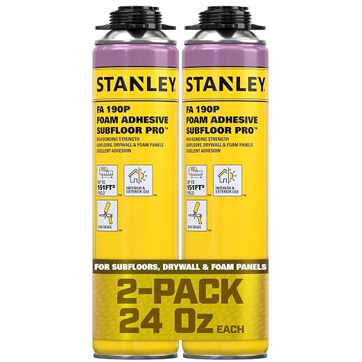 Stanley FA190P Subfloor Adhesive – Polyurethane Expanding Foam Construction by STANLEY