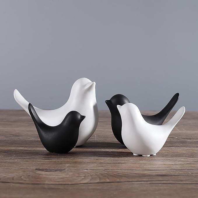 FANTESTICRYAN Small Birds Statues Home Decor, Modern Style, M&XL | Ceramic - Image 5