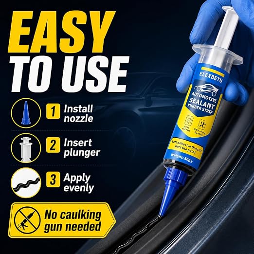 RTV Silicone Adhesive Sealant, Windshield Edge, Headlight Housing, Plastic and - Image 2