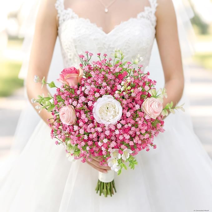 21Pcs Babys Breath Artificial Flowers, Baby Breath Flowers Artificial Bulk | - Image 3