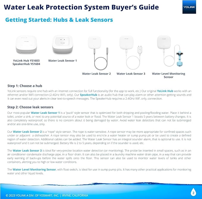 YoLink Smart Home Starter Kit: Hub & 3-Pack Water Leak Sensor 1, LoRa Up to 1/4 - Image 4