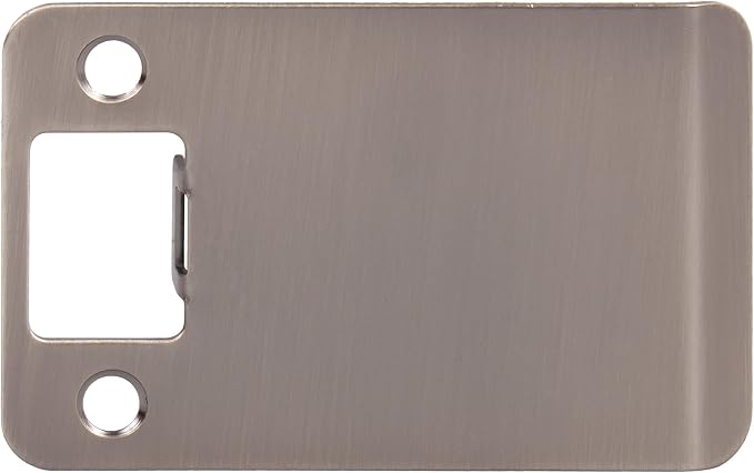 Round Corner Extended Lip Strike Plate, 2-1/4" x 3", Antique Nickel by StoneHarborHardware