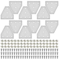 12pcs 3030 Extrusion Joint Plate Connector Corner T Bracket Silver | 2040 V by SeekLiny