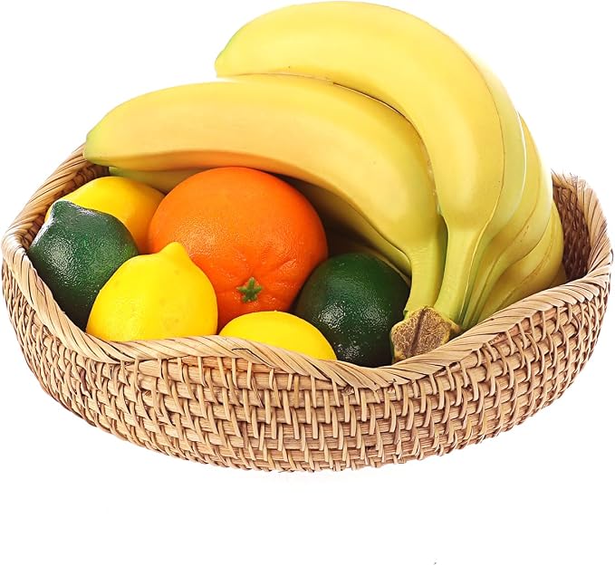 Hipiwe 10" Round Wicker Basket Key Bowl - Image 8