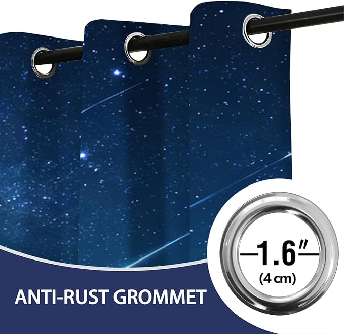 Starry Sky Curtain, Snow Mountain Meteor Shower Curtains - Image 7