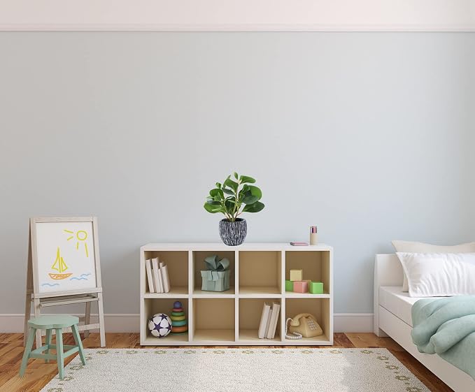 AlphaAcc Fake Faux Fiddle Leaf Fig Cement Planter Housewarming Desk Decor | - Image 8