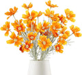 6PCS Cosmos Faux Flowers 24'' Orange Fake Flowers Artificial Daisies Silk by Fqueelvys