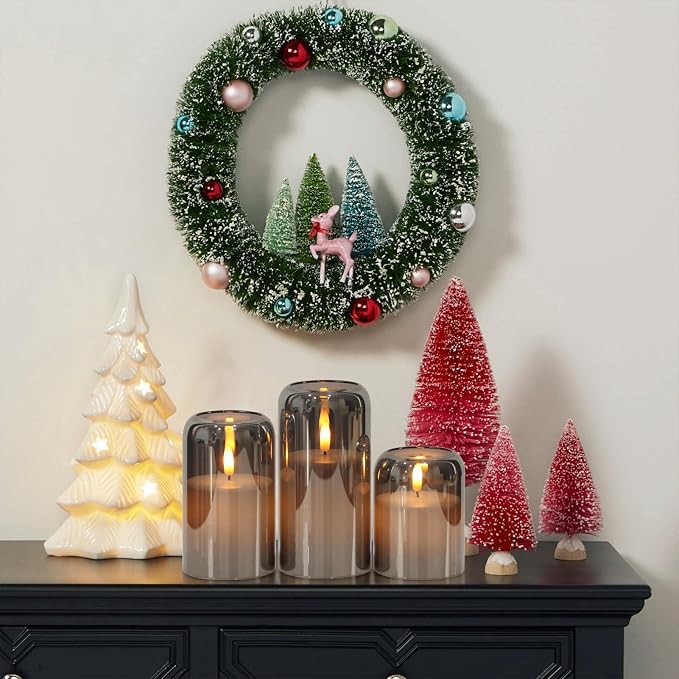 GenSwin Black Glass LED Flameless Candles - Image 6
