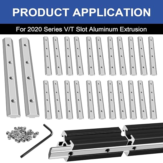 24pcs 2020 Straight Connector Joint Plate Corner Bracket Silver | 2020 Hardware - Image 5