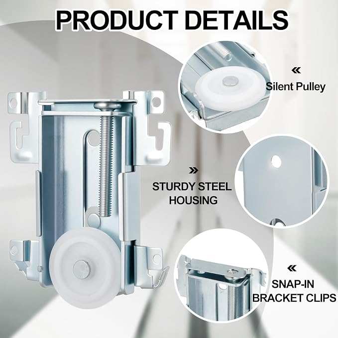 Therwen 4 Pcs 1-7/16 Inch Sliding Mirror Closet Door Roller Assembly Closet - Image 3