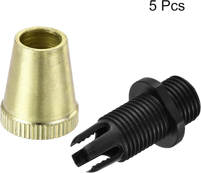 uxcell Cable Glands Strain Relief Cord Connector Grips Metal Gold Tone 5Pcs - Image 4
