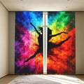 Rainbow Energy Art Window Curtains 2 Panels Set, 52 X 84 Inch Polyester Drapes by Unknown