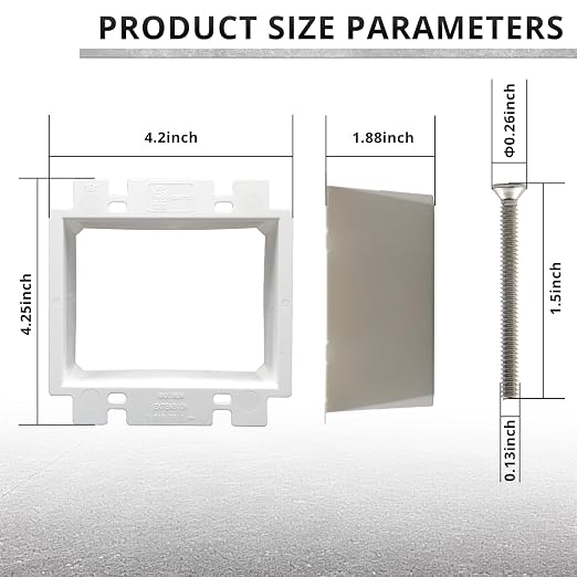 2-Gang Nonmetallic Outlet Box Extender, ETL Listed, 12 Pack | ETL Listed - Image 2
