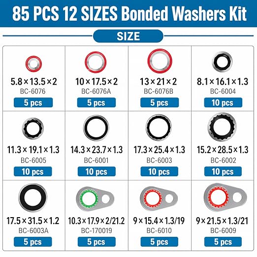 ZDBB 265 Pcs 30 Sizes AC O Ring & Gasket Seal Kit, Reliable R134a Seals | - Image 3
