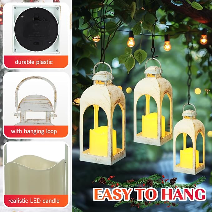 Tujoe 6 Pcs 10 Inch Decorative Candle Lantern Bulk - Image 2