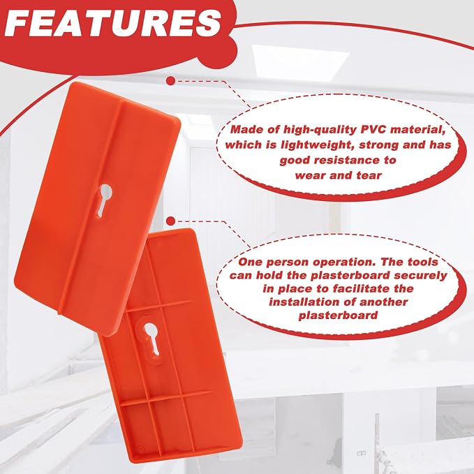 10 Pcs Drywall Fitting Tool Support The Plaster Board in Place While Installing - Image 3