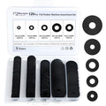 120Pcs Flat Rubber Washers Assortment Kit, 16/18/20/25/30mm Black Washer by Monigte