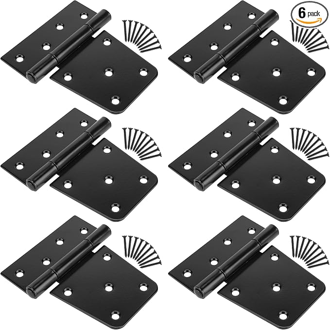 3-1/2" Heavy Duty Gate Hinges, Durable Gate Strap Hinges by SANKINS