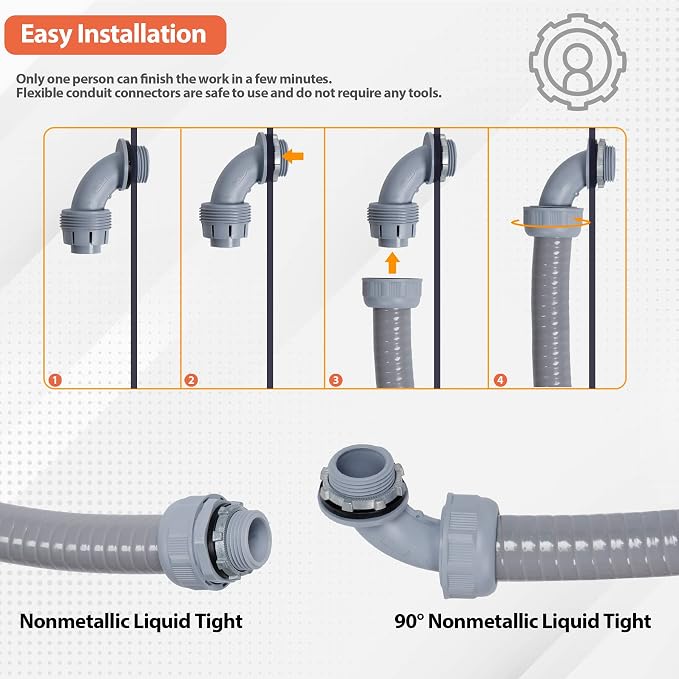 Liquid-Tight Conduit 1-1/4 inch 25ft w/UL Certification | Flexible Electrical - Image 5