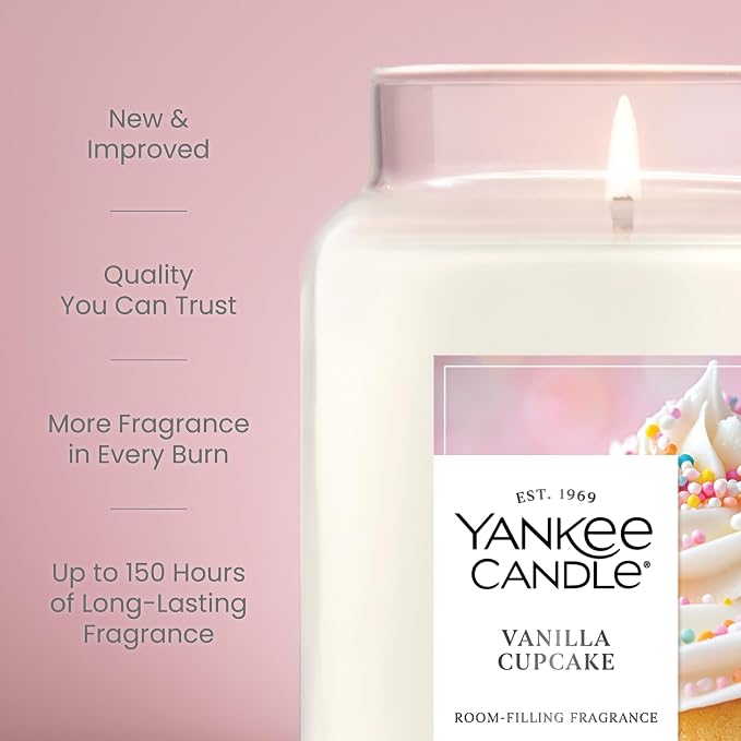 Yankee Candle Vanilla Cupcake Scented Candle, 22oz Large Jar, Giftable - Image 3